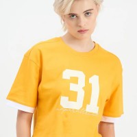 SG H1WT83172 Women Yellow T-Shirt, Yellow, S