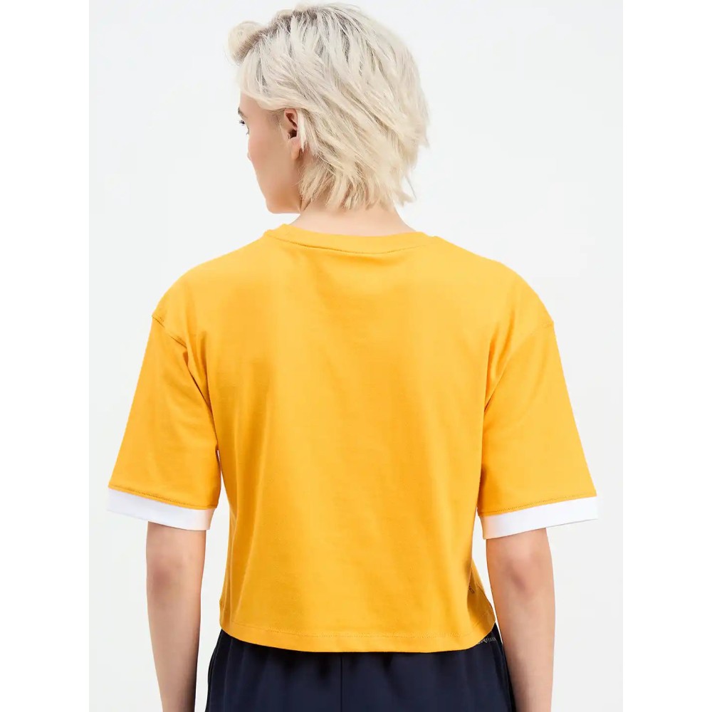 SG H1WT83172 Women Yellow T-Shirt, Yellow, S