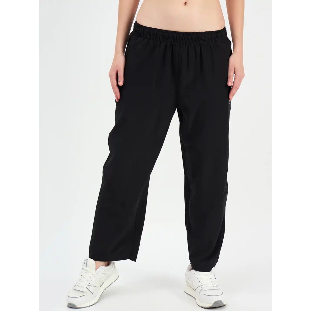 SG H1WTP83471 Women Black Track Pant, Black, S