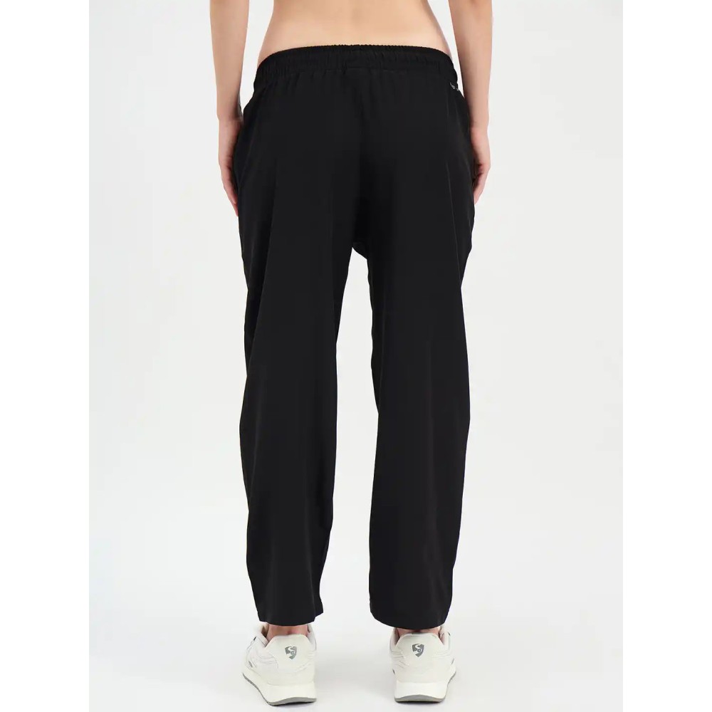 SG H1WTP83471 Women Black Track Pant, Black, S