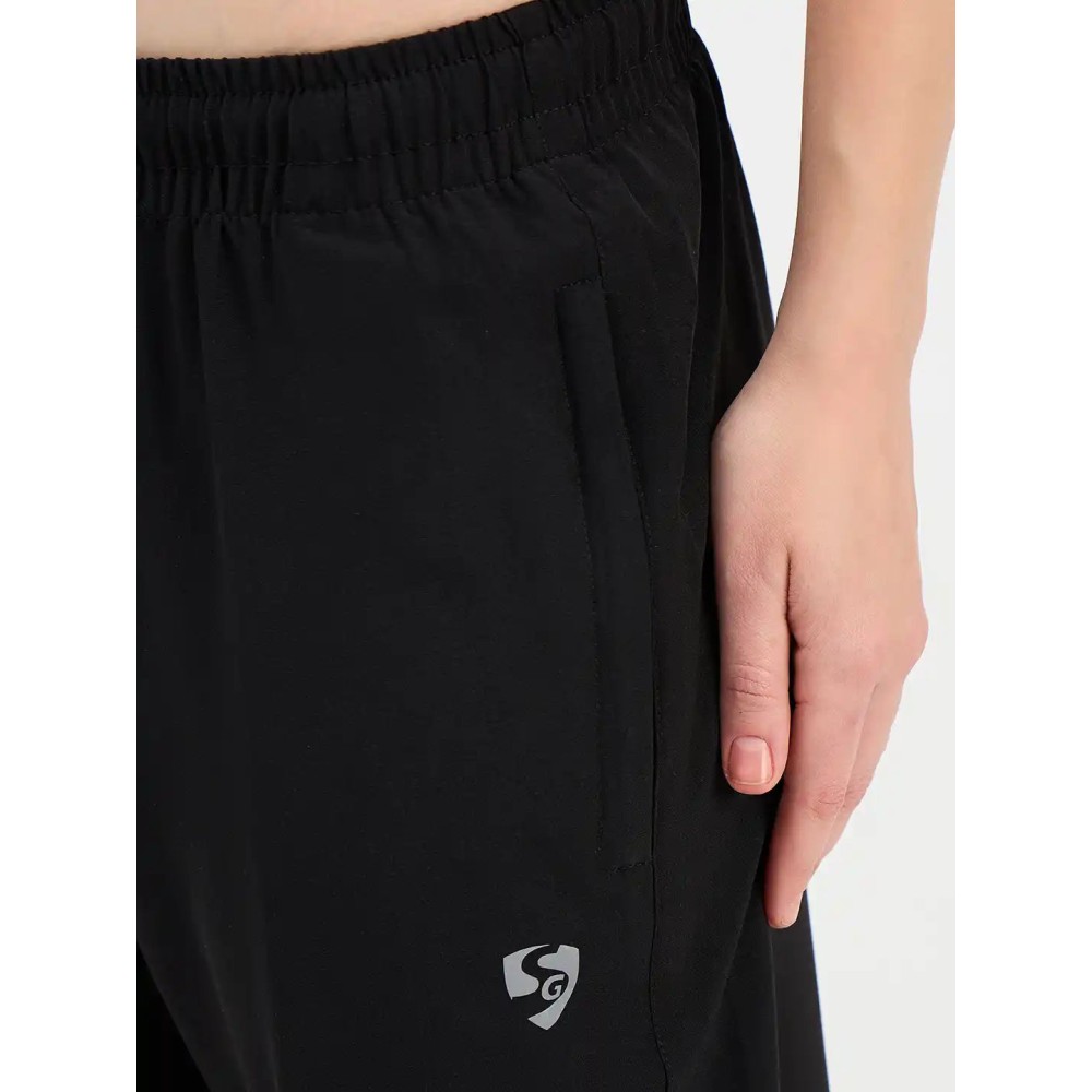 SG H1WTP83471 Women Black Track Pant, Black, S