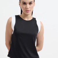 SG H1WV83082 Women Jet Black T-Vest, Jet Black, S