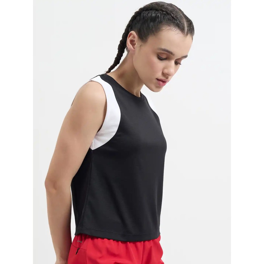 SG H1WV83082 Women Jet Black T-Vest, Jet Black, S