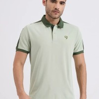 SG H2MP83821 Men Pista/Olive Polo T-Shirt, Pista/ Olive, S