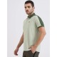 SG H2MP83821 Men Pista/Olive Polo T-Shirt, Pista/ Olive, S