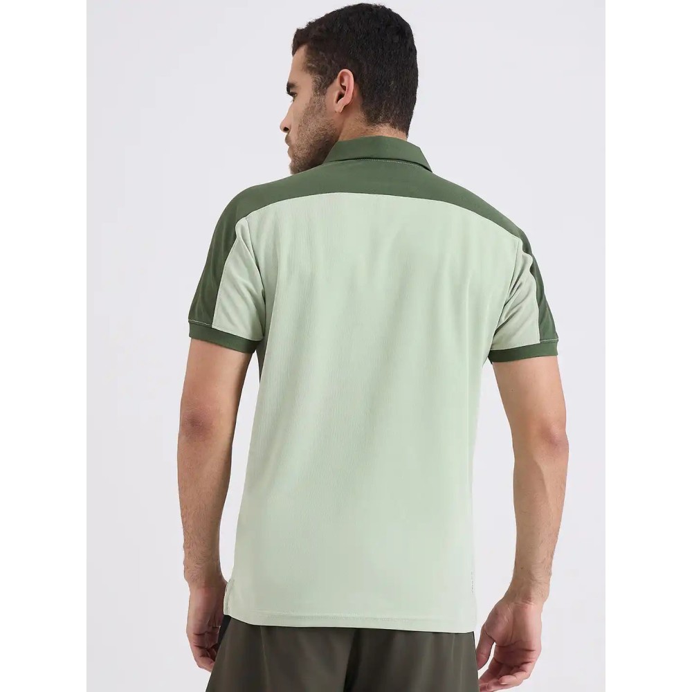 SG H2MP83821 Men Pista/Olive Polo T-Shirt, Pista/ Olive, S