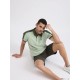 SG H2MP83821 Men Pista/Olive Polo T-Shirt, Pista/ Olive, S