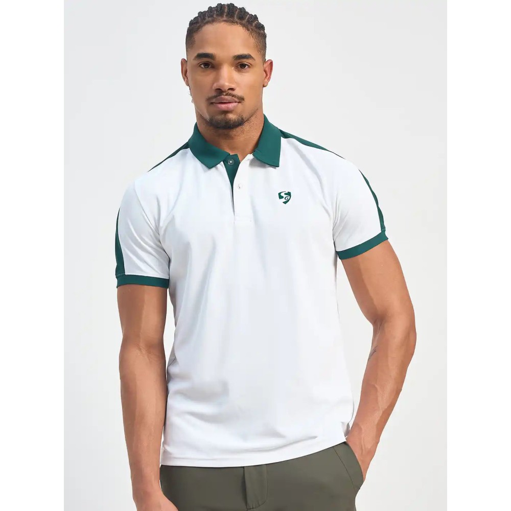 SG H2MP83822 Men White/Retro Polo T-Shirt, White/ Retro, S