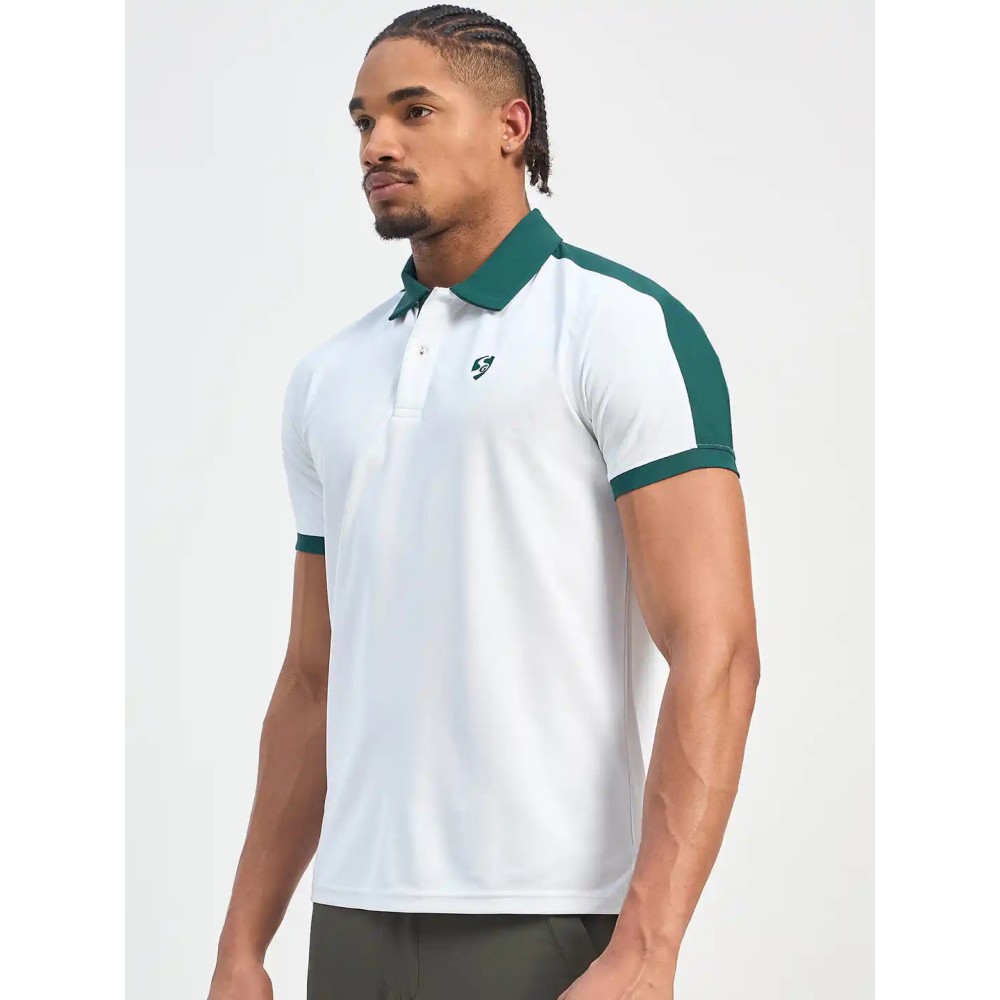 SG H2MP83822 Men White/Retro Polo T-Shirt, White/ Retro, S