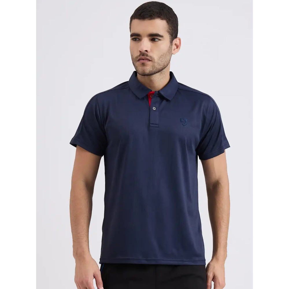 SG H2MP83851 Men Navy Polo T-Shirt, Navy, S