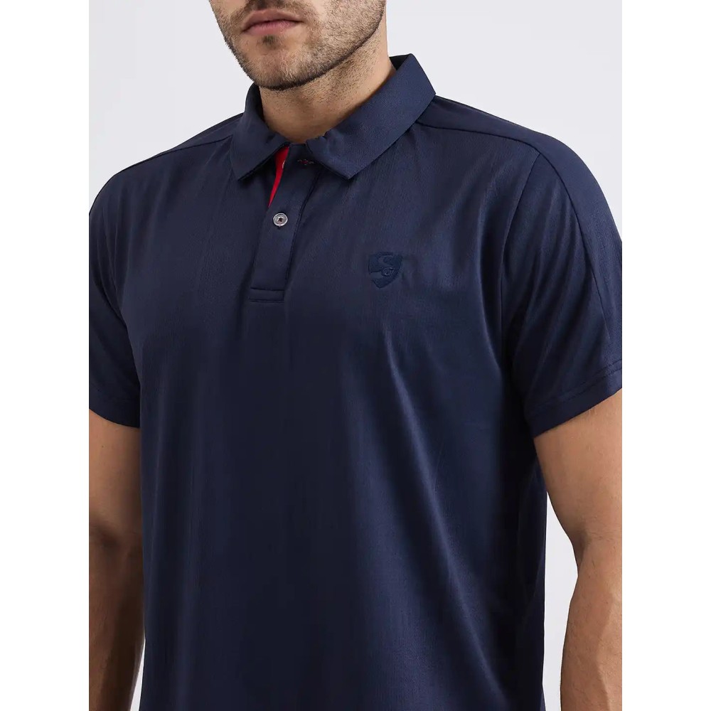 SG H2MP83851 Men Navy Polo T-Shirt, Navy, S