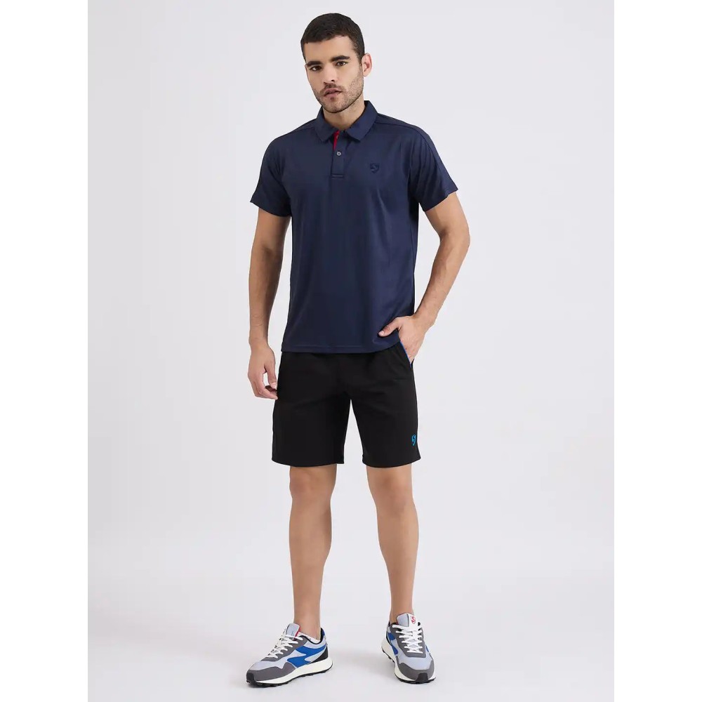 SG H2MP83851 Men Navy Polo T-Shirt, Navy, S