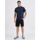 SG H2MP83851 Men Navy Polo T-Shirt, Navy, S