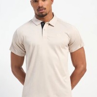 SG H2MP83852 Men Light Grey Polo T-Shirt, Light Grey, S