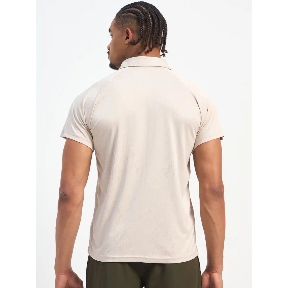 SG H2MP83852 Men Light Grey Polo T-Shirt, Light Grey, S