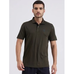 SG H2MP83871 Men Olive Polo T-Shirt