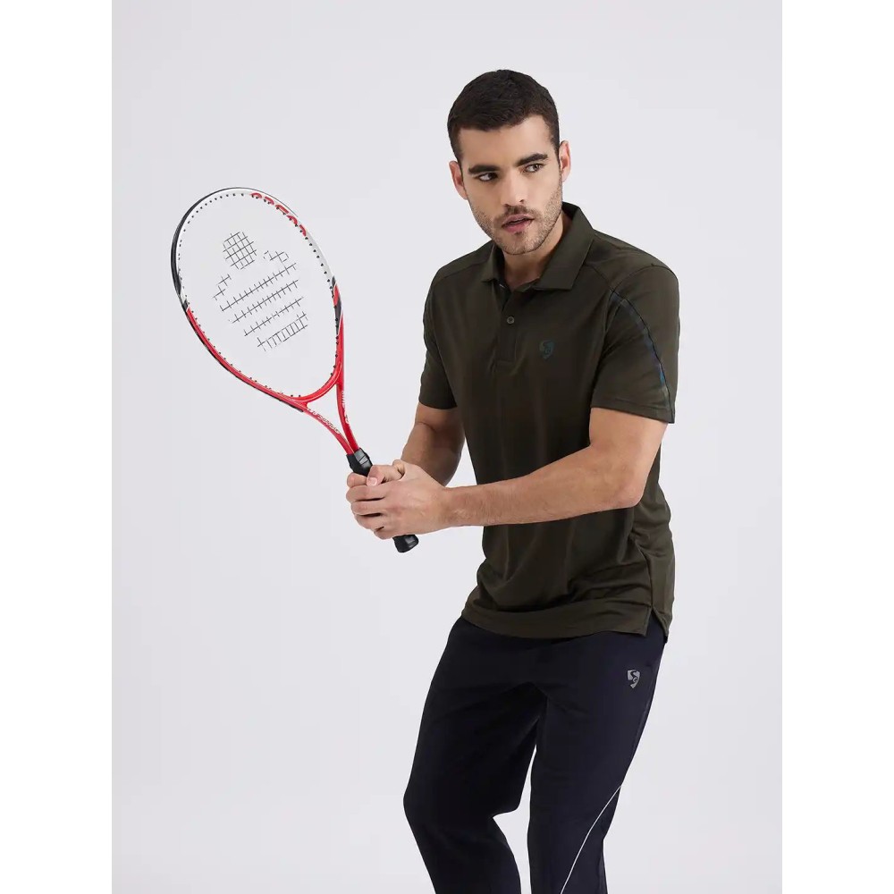 SG H2MP83871 Men Olive Polo T-Shirt, Olive, S SG H2MP83871 Men Olive Polo T-Shirt, Olive, S