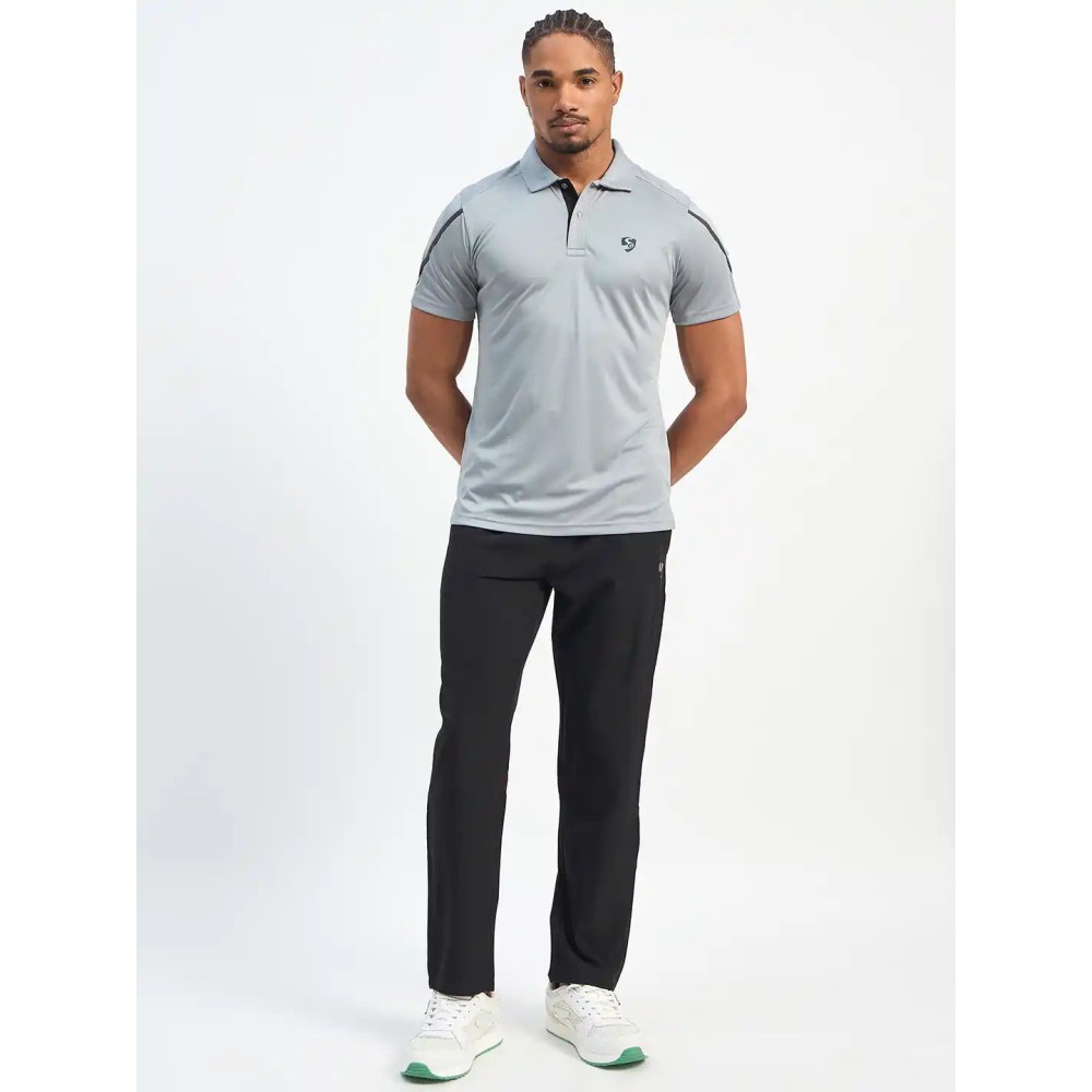 SG H2MP83872 Men Light Grey Polo T-Shirt, Light Grey, S SG H2MP83872 Men Light Grey Polo T-Shirt, Light Grey, S