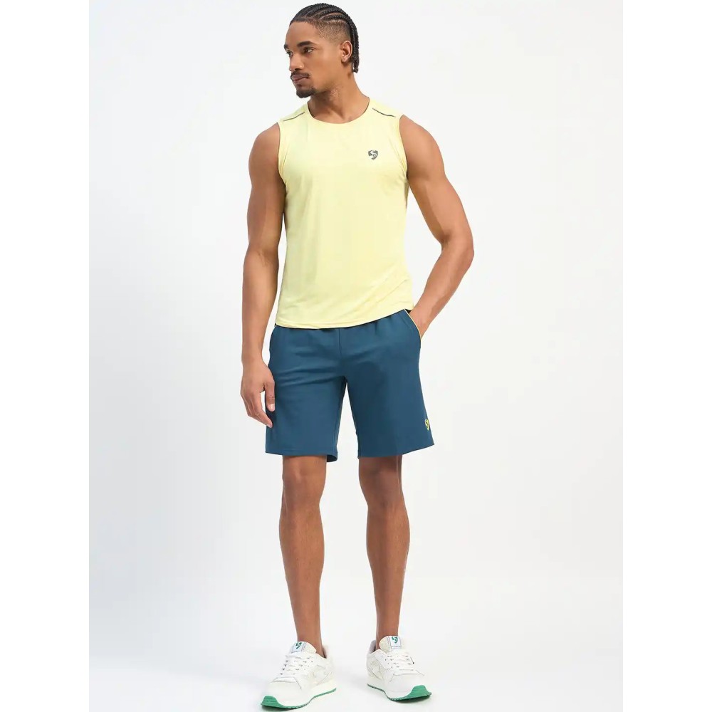 SG H2MS83961 Men Air Force/Yellow Shorts, Air Force/ Yellow, S