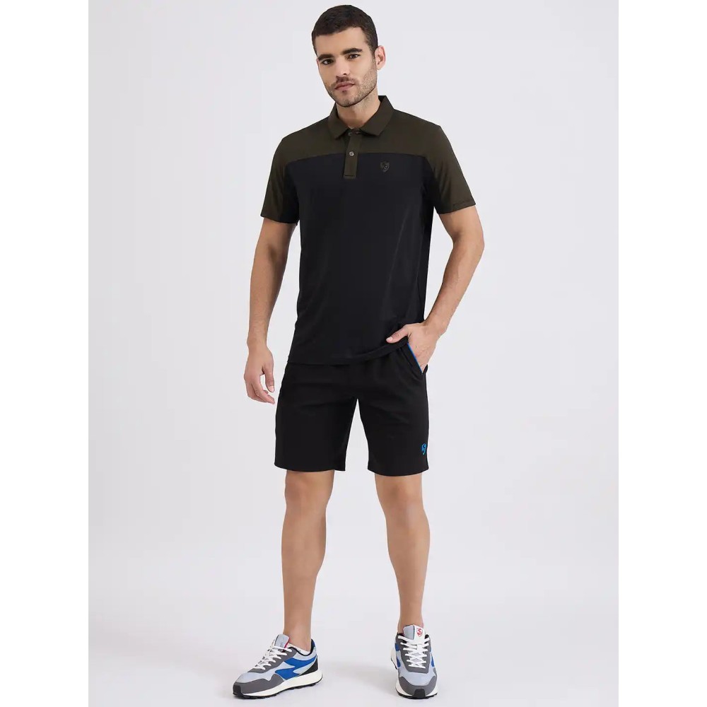 SG H2MS83962 Men Black/ Royal Blue Shorts, Black/ Royal Blue, S