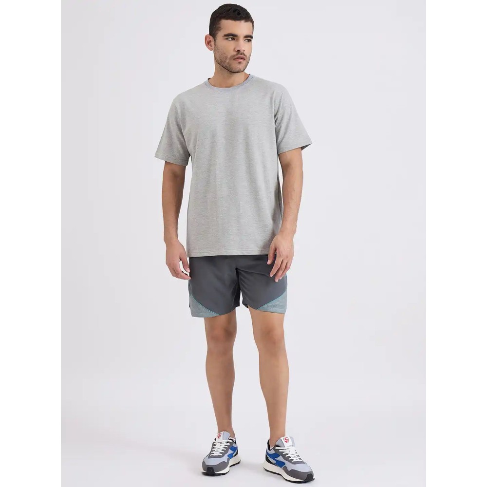 SG H2MT84192 Men Grey Melange T-Shirt, Grey Melange, S