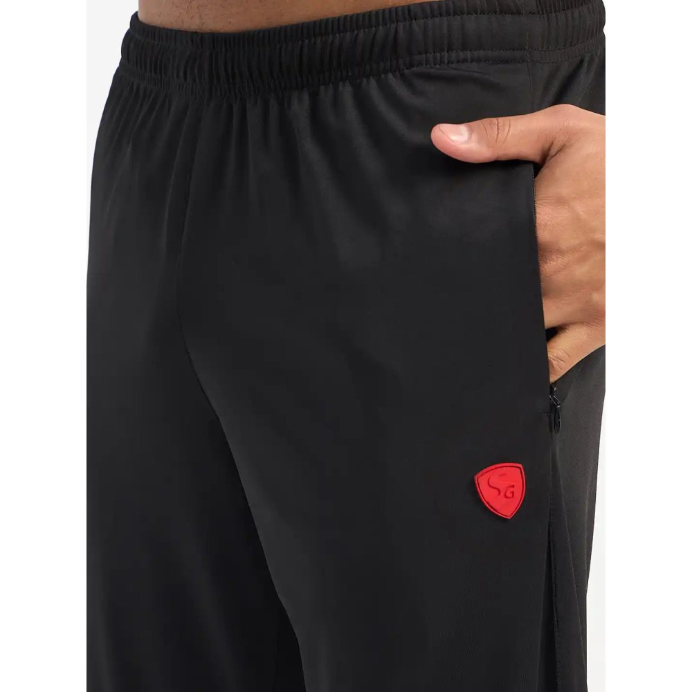 SG H2MTP83982 Men Black Track Pant, Black, S