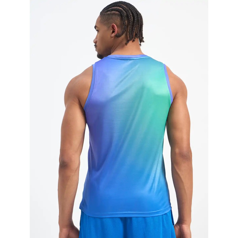 SG H2MV83621 Men Blue Green T-Vest, Blue Green, S