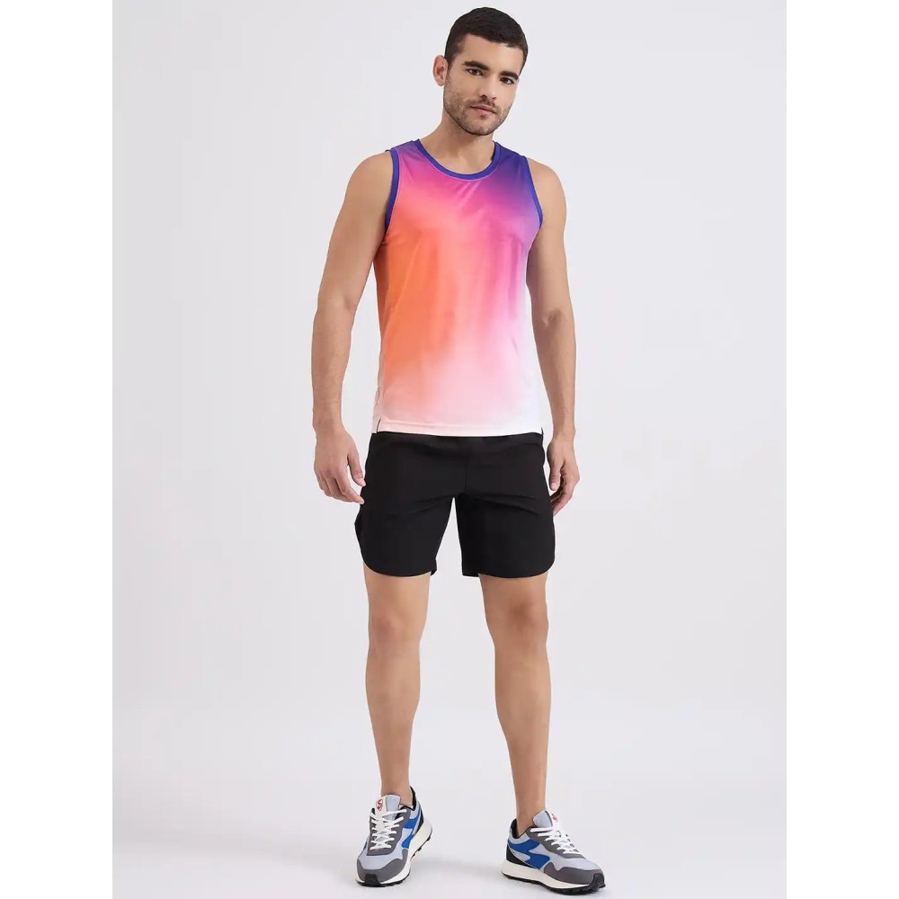 SG H2MV83622 Men Orange Purple T-Vest, Orange Purple, S