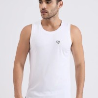 SG H2MV83641 Men White T-Vest, White, S
