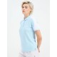 SG H2WP83242 Women Sky Blue/White Polo T-Shirt, Sky Blue/ White, S