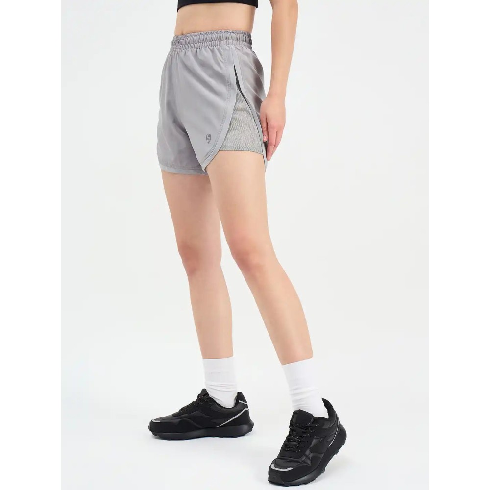 SG H2WS83251 Women Grey Shorts, Grey, S