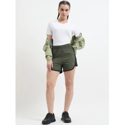 SG H2WS83252 Women Olive Green Shorts