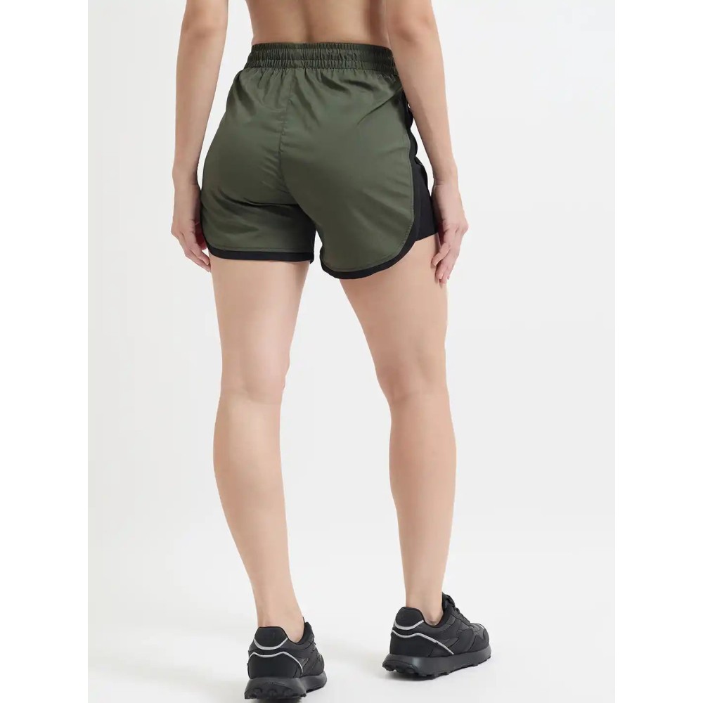 SG H2WS83252 Women Olive Green Shorts, Olive Green, S