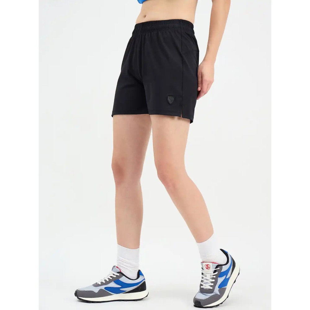 SG H2WS83291 Women Black Shorts, Black, S SG H2WS83291 Women Black Shorts, Black, S