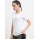 SG H2WT83111 Women White T-Shirt, White, S