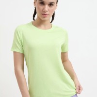 SG H2WT83112 Women Lime Green T-Shirt, Lime Green, S