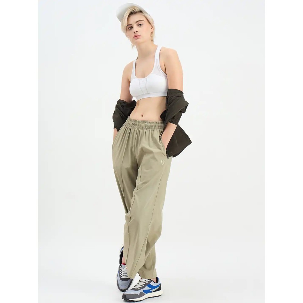 SG H2WTP83431 Women Khaki Track Pant, Khaki, S