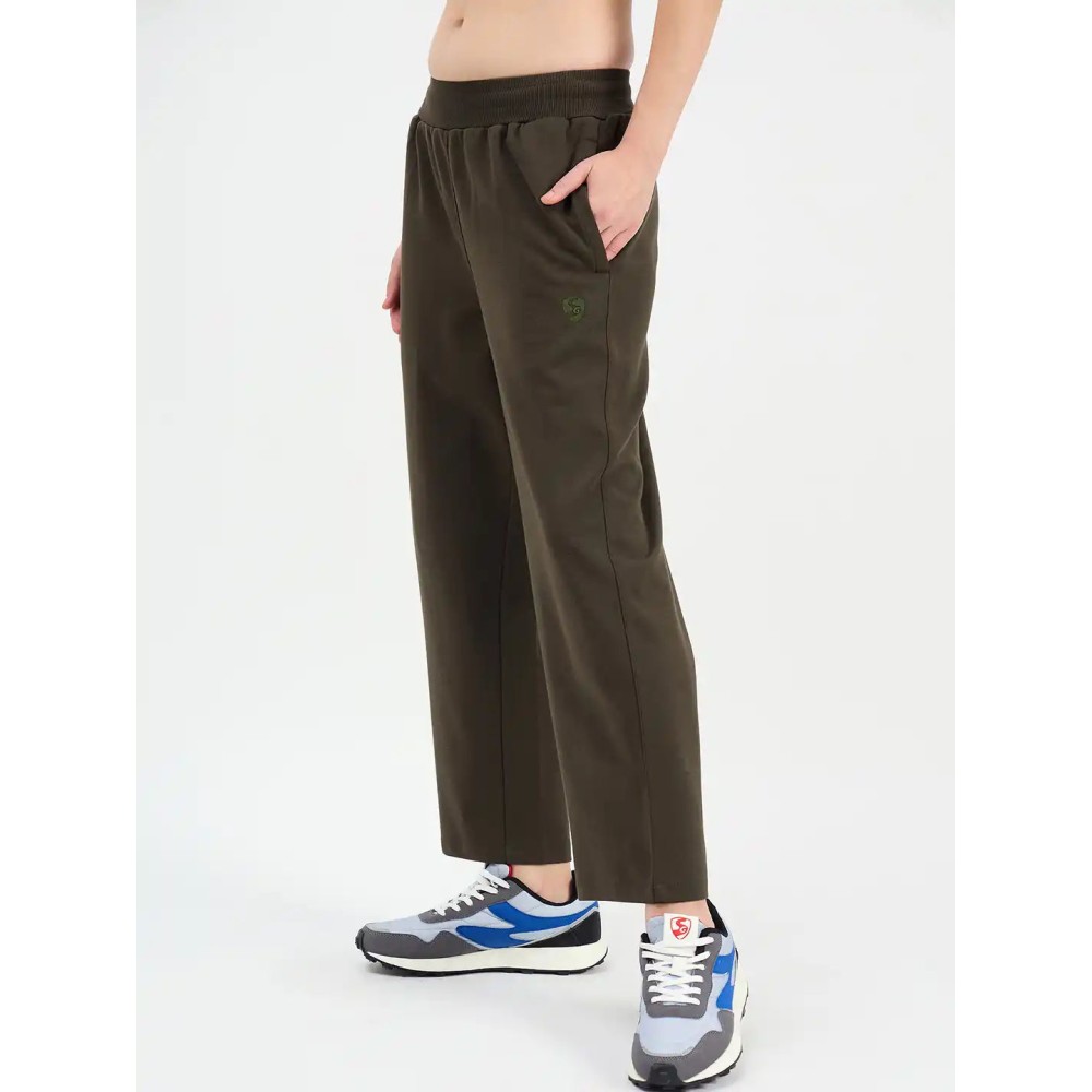 SG H2WTP83482 Women Olive Track Pant, Olive, S SG H2WTP83482 Women Olive Track Pant, Olive, S