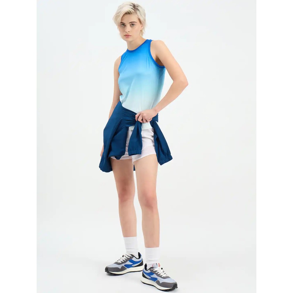 SG H2WV83032 Women Light Blue T-Vest, Light Blue, S