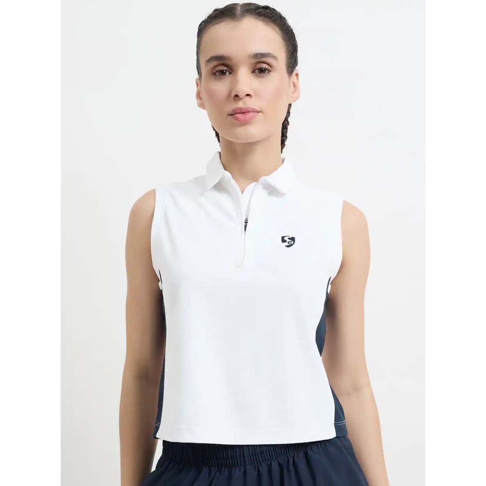 SG H2WV83071 Women White T-Vest, White, S SG H2WV83071 Women White T-Vest, White, S