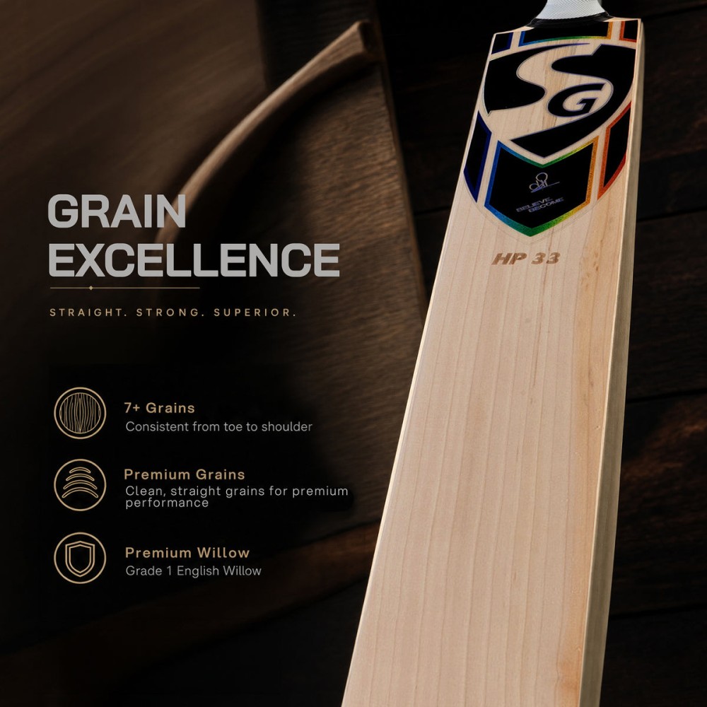 SG HP 33 English Willow Cricket Bat, Full-Size SG HP 33 English Willow Cricket Bat, Full-Size