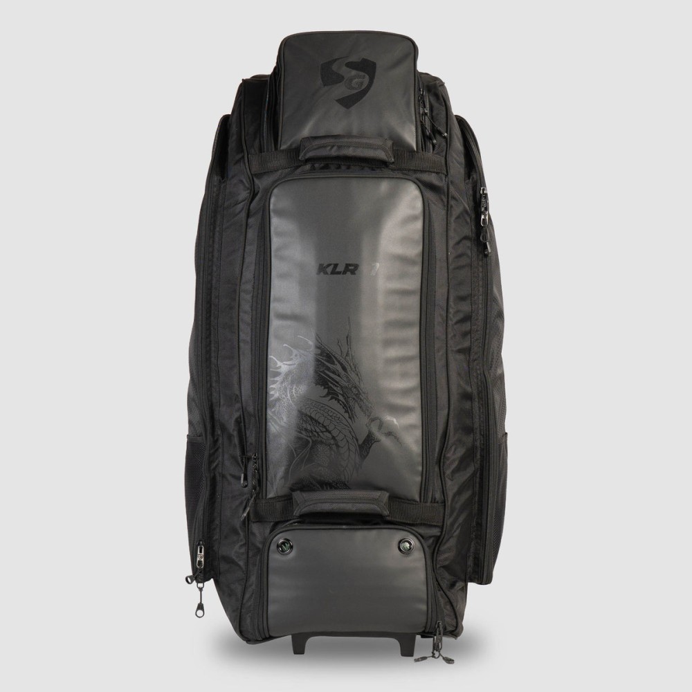 SG KLR Wheelie Duffle Cricket Kit Bag, L, Black