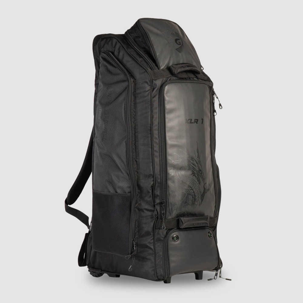 SG KLR Wheelie Duffle Cricket Kit Bag, L, Black