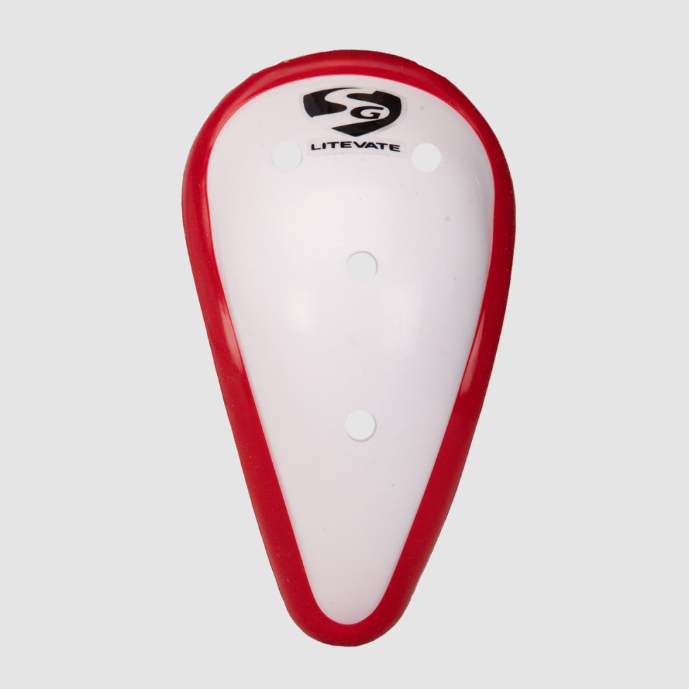 SG Litevate Abdominal Pad, Adult, White/Red SG Litevate Abdominal Pad, Adult, White/Red
