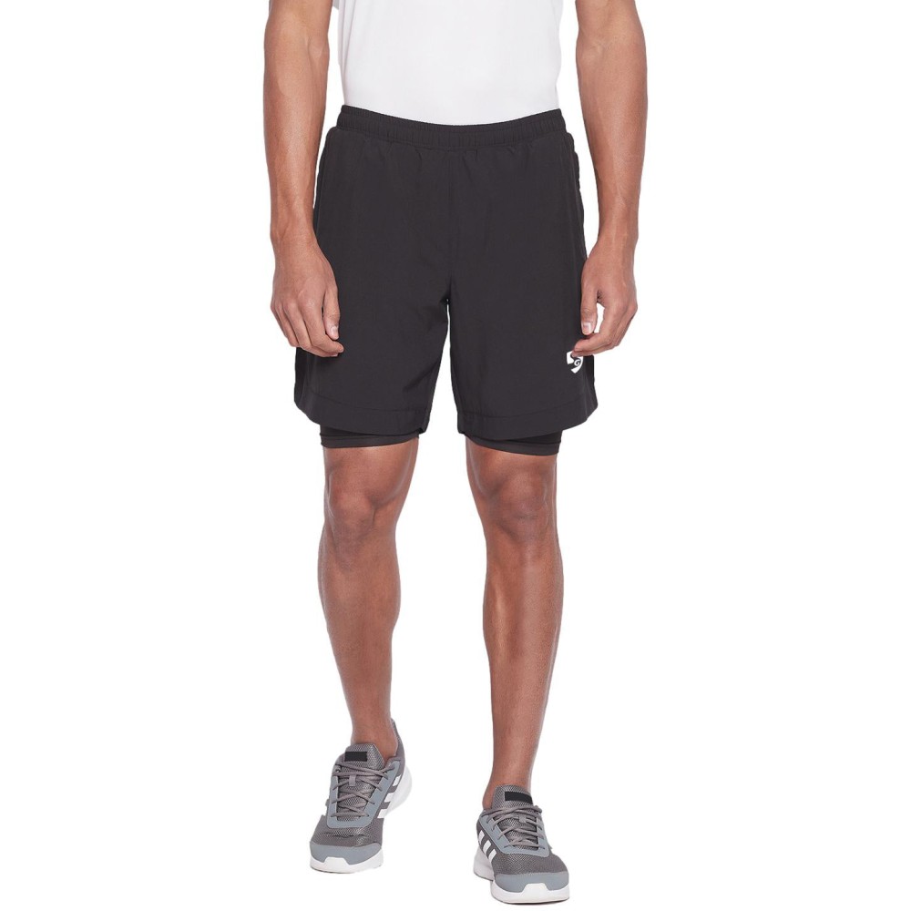 SG Men's Black Shorts, Fitness & Training, Jogging, Regular & Fashion Wear, S