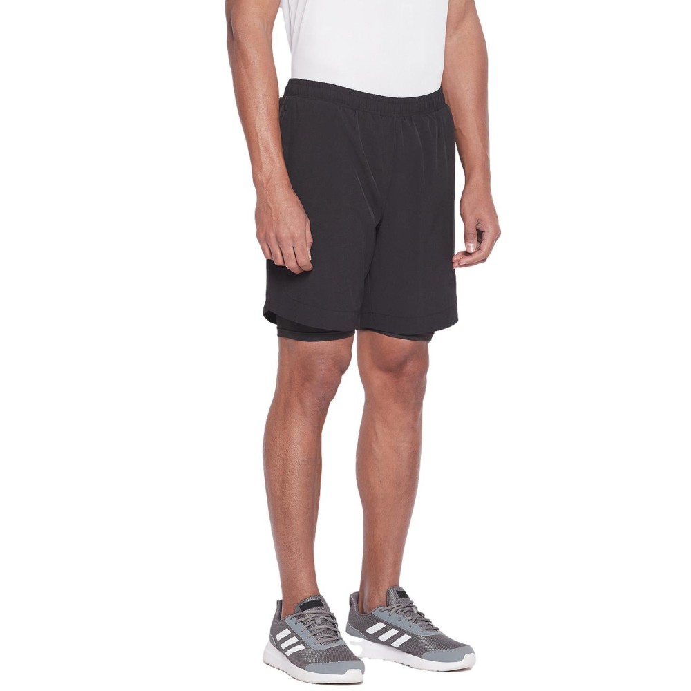 SG Men's Black Shorts, Fitness & Training, Jogging, Regular & Fashion Wear, S
