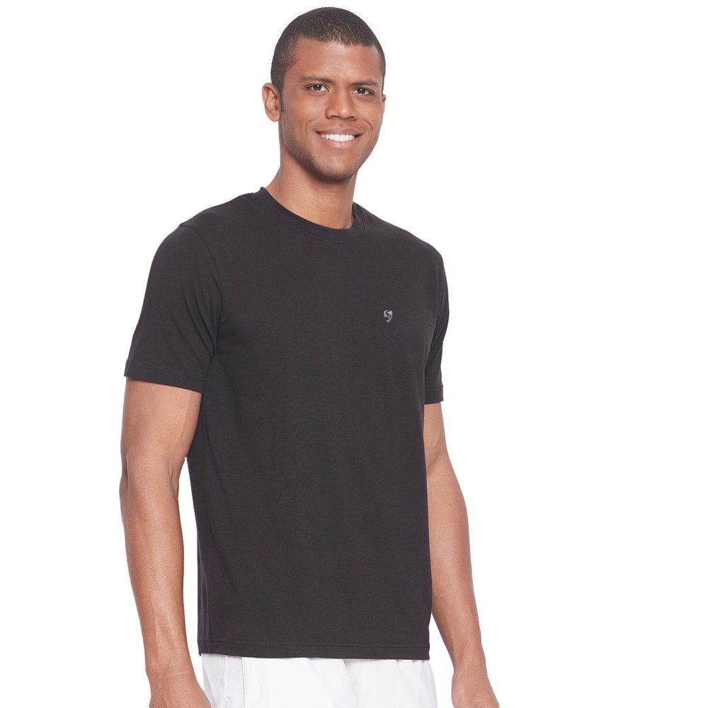 SG Men's & Boy's Round Neck T-Shirt, S, Black