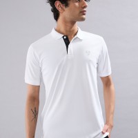 SG Men's Polo T-Shirt, S, White/black