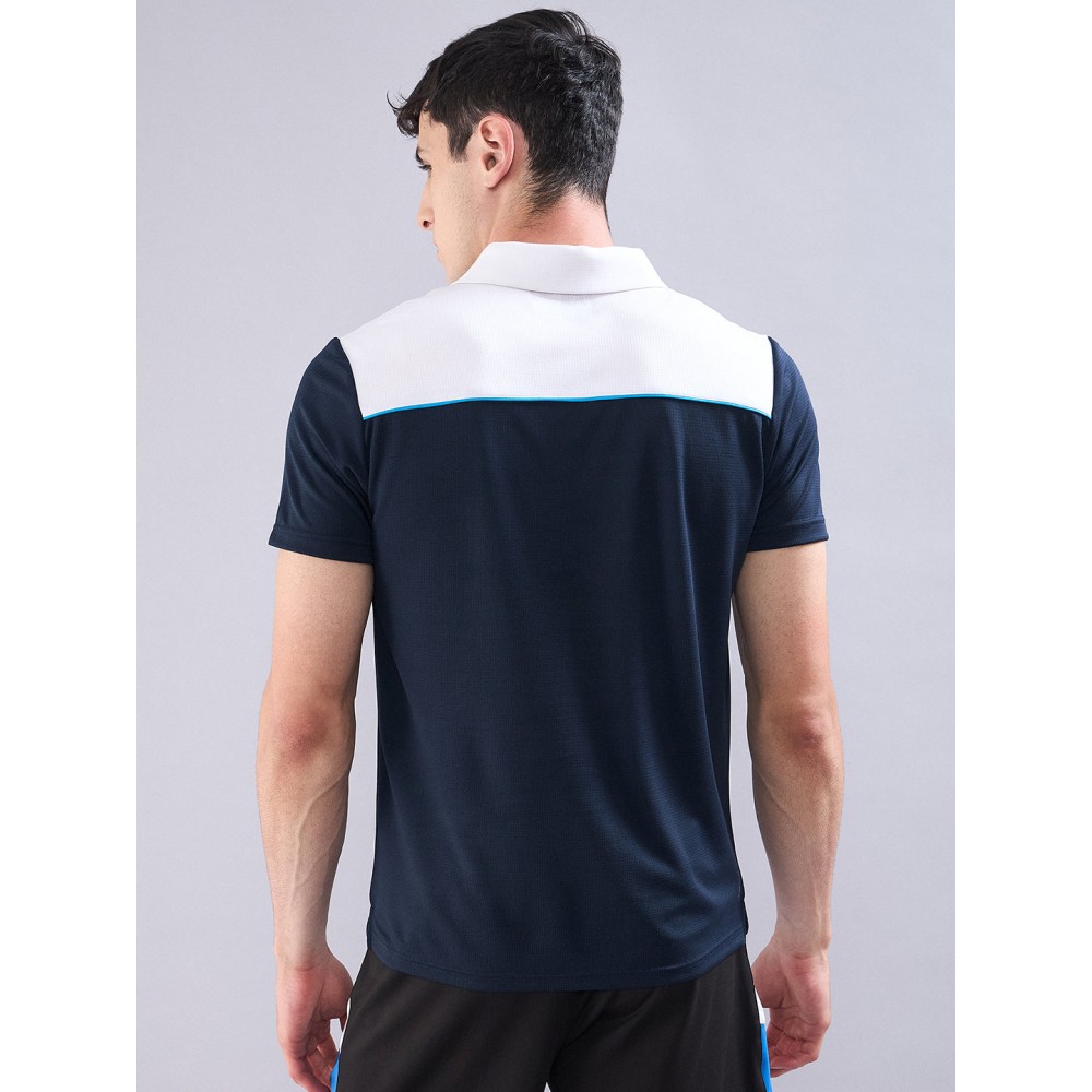 SG Men's Polo T-Shirt Navy/ White, S, Navy/ White