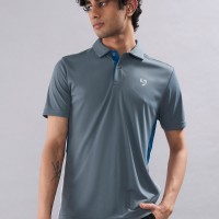 SG Men's Polo T-Shirt, S, Silver Blue/ Teal